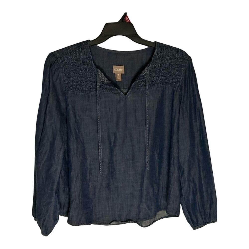 Chico-s Women's Blue and Navy Blouse